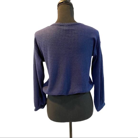 1901 waffle knit navy thermal size L long sleeve lightweight casual - Picture 3 of 5